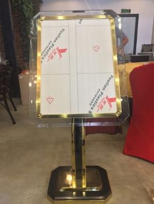 Bản biển chỉ dẫn menu nhà hàng - khách sạn P-30