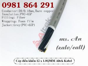 Cáp tín hiệu, cáp điều khiển 12 lõi: 12x0.5,12x0.75,12x1.0, 12x1.5mm2