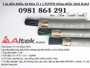 Cáp tín hiệu, cáp điều khiển 12 lõi: 12x0.5,12x0.75,12x1.0, 12x1.5mm2