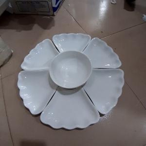 Bộ bát đĩa hoa mặt trời gốm sứ Bát Tràng