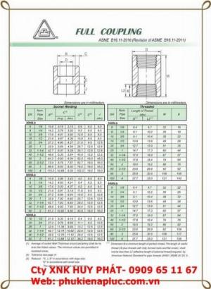 Măng xong (coupling) hàn áp lực thép A105