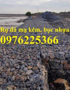 Rọ đá 2x1x0,5 mạ kẽm, bọc nhựa