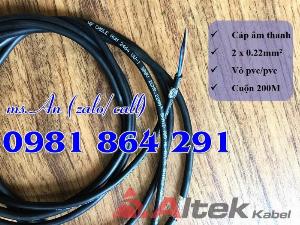 Dây tín hiệu âm thanh 2 x 0.22mm2 chống nhiễu hàng nhập khẩu