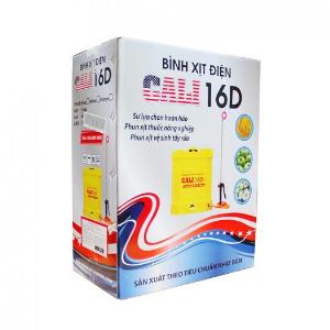 Bình xịt điện Cali 16D, 16 lít phun xịt nước tưới, phun khử trùng (Vàng)