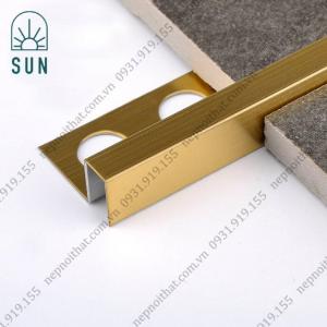 Nẹp inox ốp kết thúc gạch dạng vuông - Nẹp inox trang trí - Nẹp ốp bo viền gạch men - Nẹp ốp kết thúc gạch