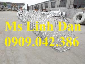 Hàng rào dây thép gai hình dao, cách dăng dây thép gai hình dao mạ kẽm,
