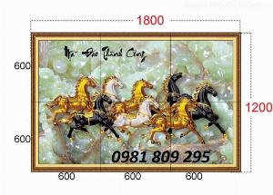 Gạch tranh 3d ngựa - tranh mã đáo phong thủy