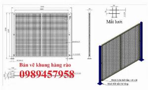 Hàng rào chấn sóng, Hàng rào gập tam giác, Hàng rào phẳng D5 a 50x200, 50x150