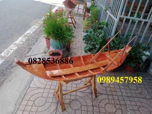 Xuồng gỗ trang trí nhà hàng, Xuồng gỗ ba lá, Xuồng gỗ 3m mới