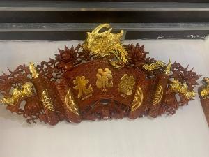 Cuốn Thư Câu Đối Phượng Hoá Gỗ Gụ
