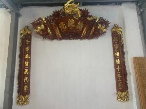 Cuốn Thư Câu Đối Phượng Hoá Gỗ Gụ