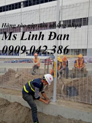 Lưới thép hàng rào mạ kẽm nhúng nóng gập đầu, hàng rào lưới thép mạ kẽm gập 2 đầu,