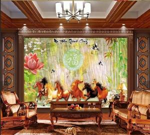 Tranh mã đáo thành công - tranh gạch mã đáo thành công - DCX32