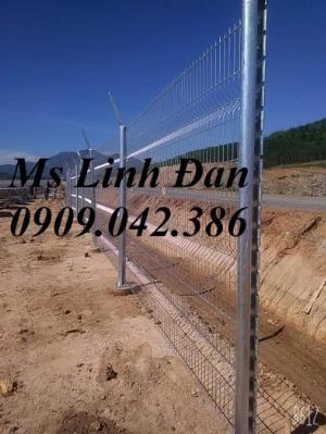 Lưới thép hàng rào mạ kẽm cột trái đào