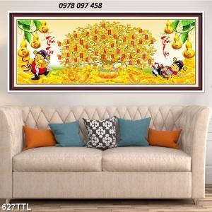 Gạch tranh cây tiền tài lộc
