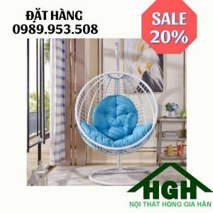 Xích đu mây nhựa bền đẹp Hồng Gia Hân 122