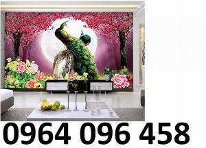 Tranh chim công - tranh gạch 3d chim công - 676XP