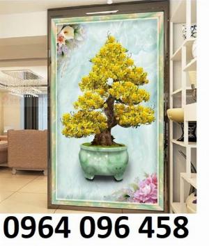 Tranh cây mai vàng - tranh gạch 3d cây mai vàng - KNJ7