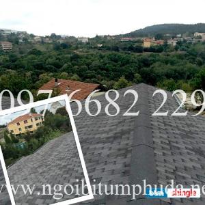 Ngói làm từ nhựa bitum ép đá tự nhiên bề mặt