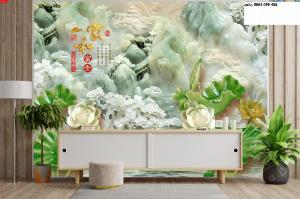 Tranh cá chép phong thủy - tranh gạch 3d cá chép - HBH5