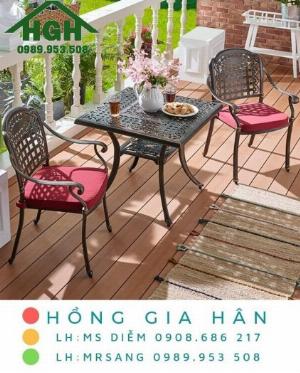 Bộ bàn ghế nhôm đúc sang trọng Hồng Gia Hân MS910