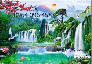 Tranh 3d - tranh gạch 3d ốp tường phong cảnh - CC43
