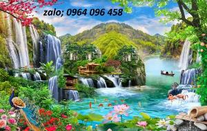 Tranh 3d - tranh gạch 3d ốp tường phong cảnh - CC43