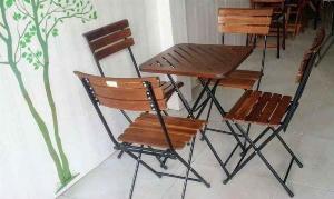 Bộ bàn ghế xếp cafe sân vườn giá tại xưởng.