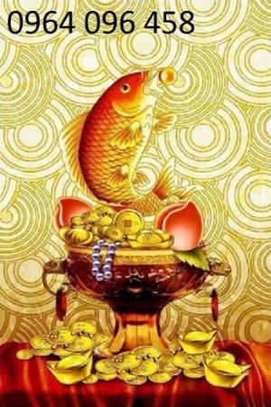 Tranh gạch 3d cá chép phong thủy - BVC4
