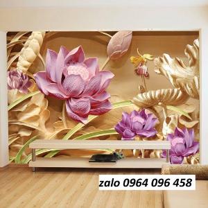 Tranh hoa sen - tranh gạch 3d hoa sen - VCX3