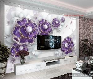 Tranh gạch 3d ốp tường sau tivi - CVV4
