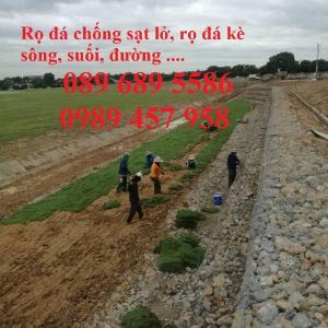 Rọ đá chống sạt lở 2x1x1, 2x1x0,5, Rọ đá hộc, Rọ đá bọc nhựa 2 khối