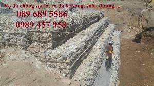 Rọ đá chống sạt lở 2x1x1, 2x1x0,5, Rọ đá hộc, Rọ đá bọc nhựa 2 khối