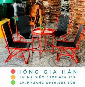 Bàn ghế cafe bệt Hồng Gia Hân MS401