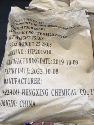 Phụ gia Sodium Hexametaphosphate (SHMP - (NaPO3)6) - Xuzhou Hengxing/Trung Quốc
