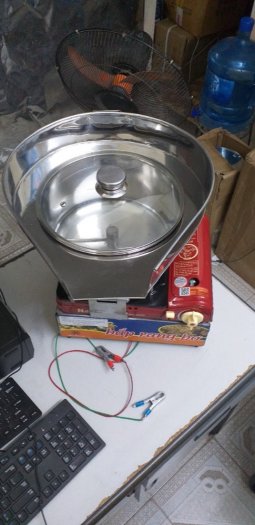 Máy làm bắp rang bơ inox ga