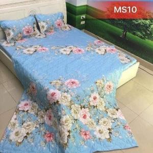 Mền hoa trà màu xanh 1m8 x 2m