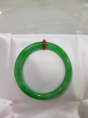 Vòng CẨM THẠCH Lý Đẹp Ni 48mm x cọng 7mm Màu Xanh Lý
