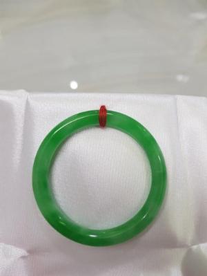 Vòng CẨM THẠCH Lý Đẹp Ni 48mm x cọng 7mm Màu Xanh Lý