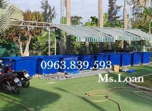 Thùng nhựa nuôi cá, thùng đựng nước, bể nhựa hình chữ nhật./ 0963.839.593 Ms.Loan