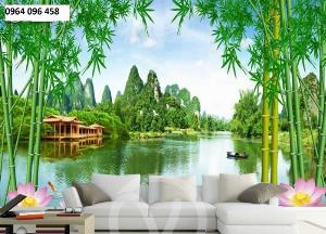 Tranh gạch 3d phong cảnh tre trúc - 323SP
