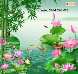 Tranh phong cảnh đồng quê - tranh gạch 3d đồng quê
