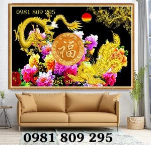 Tranh gạch rồng , gạch 3d long phụng HGY76
