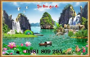 Phong cảnh , gạch tranh 3d , tranh ốp tường