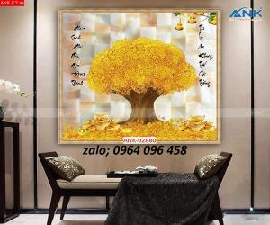 Tranh gạch cây kiêm tiền phong thủy - KBV4