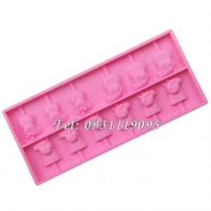 Khuôn silicon làm rau câu, kẹo dẻo, socola vĩ 12 heo con Cute Peppa - Mã số 1038