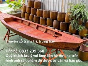 Thuyền gỗ trang trí, trưng bày siêu thị, nhà hàng