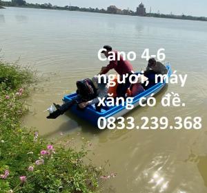 Cano 4-6 người, máy xăng có đề.