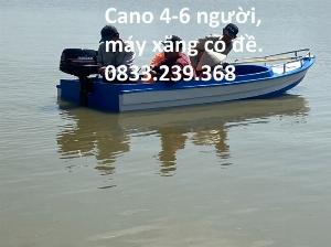 Cano 4-6 người, máy xăng có đề.
