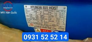 Palang trần thấp 7.5 tấn 6 mét Hyundai 2 tốc độ